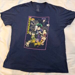 Men’s My Hero Acadamia Anime Graphic T-Shirt in Navy
